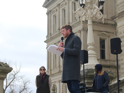 The People’s March draws hundreds to the Michigan Capitol before Trump’s inauguration