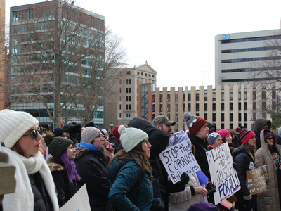 The People’s March draws hundreds to the Michigan Capitol before Trump’s inauguration