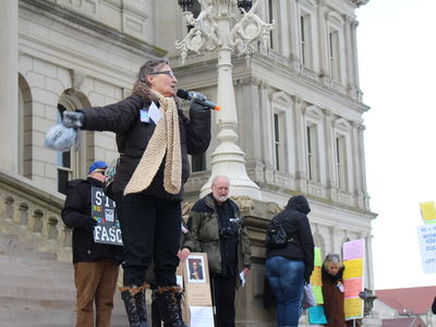 The People’s March draws hundreds to the Michigan Capitol before Trump’s inauguration