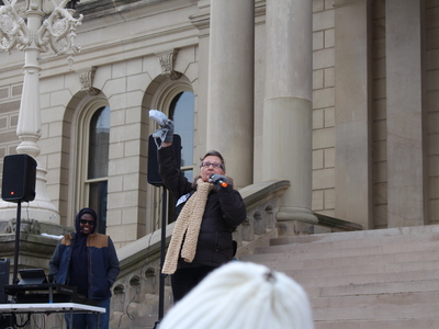 The People’s March draws hundreds to the Michigan Capitol before Trump’s inauguration