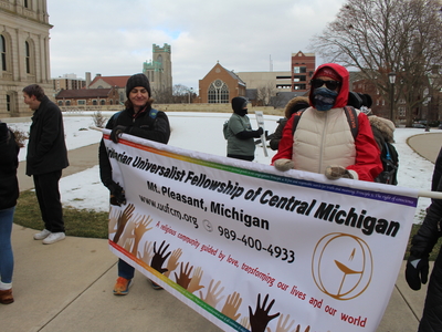 The People’s March draws hundreds to the Michigan Capitol before Trump’s inauguration