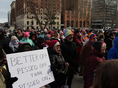 The People’s March draws hundreds to the Michigan Capitol before Trump’s inauguration