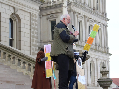 The People’s March draws hundreds to the Michigan Capitol before Trump’s inauguration