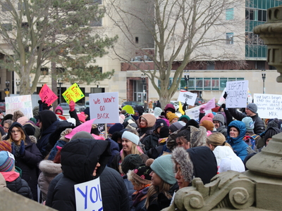 The People’s March draws hundreds to the Michigan Capitol before Trump’s inauguration