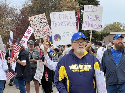 Demonstrators amplify growing fear of Trump autocracy during Michigan-wide No Kings rallies