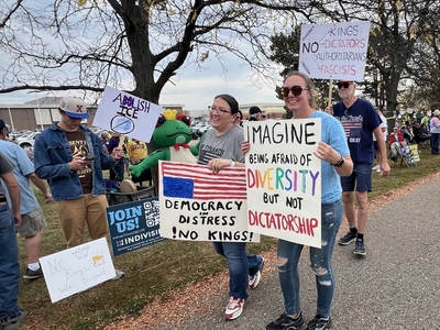 Demonstrators amplify growing fear of Trump autocracy during Michigan-wide No Kings rallies