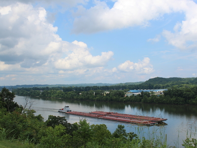 The Ohio River on July 7, 2026. (Photo by Megan Henry, Ohio Capital Journal).
