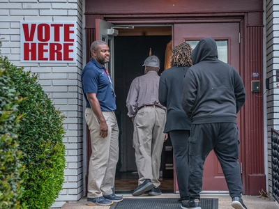 Voting proceeded smoothly on the morning of Election Day at North Nashville's Cathedral of Praise. (Photo: John Partipilo)