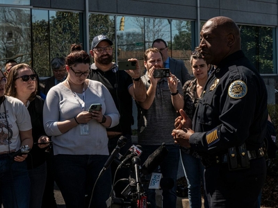 Metro Nashville Police Chief John Drake addresses members of the media on Monday, March 27, after a school shooting at a private elementary school in Nashville. (Photo: John Partipilo)