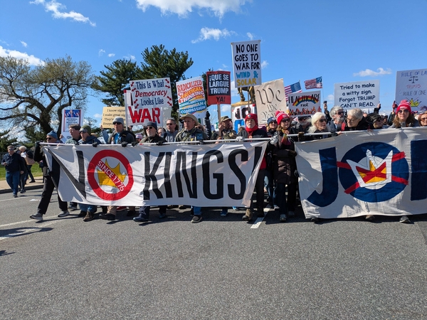 No Kings protesters march in the District of Columbia on Saturday, March 28, 2026. (Photo by Ashley Murray/States Newsroom)