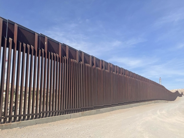 A section of the U.S.-Mexico border wall near El Paso, Texas, on June 6, 2024. (Photo by Ariana Figueroa/States Newsroom)