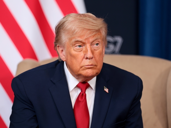 President Donald Trump attends a bilateral meeting with Egyptian President Abdel Fattah el-Sisi on the sidelines of the G7 Summit on June 17, 2026 in Evian-les-Bains, France. Leaders from the Group of 7 (G7) countries convened in Evian, France, near the Swiss border, for their annual summit to discuss challenges to peace and security for Ukraine and Europe, the situation in the Middle East, and other geopolitical issues. (Photo by Anna Moneymaker/Getty Images)