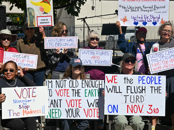 In Montgomery ‘No Kings’ demonstration encourages voter registration, turnout