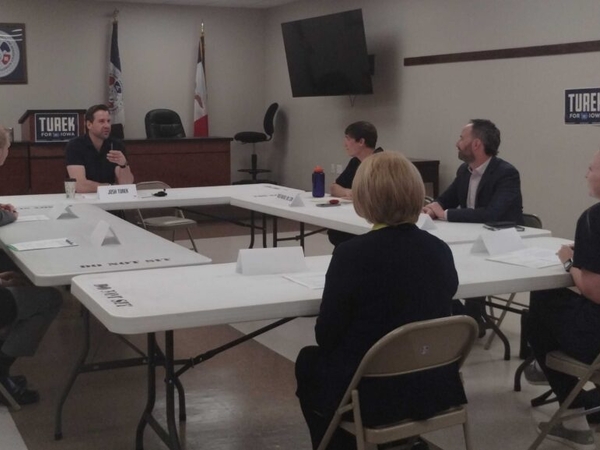 Turek criticizes Hinson’s vote for Medicaid cuts at healthcare event