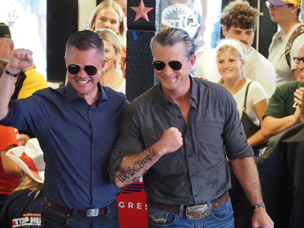U.S. Defense Secretary Pete Hegseth joins U.S. Rep. Zach Nunn at Iowa State Fair