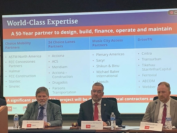 Tennessee tabs road-building group for $9B toll lanes project