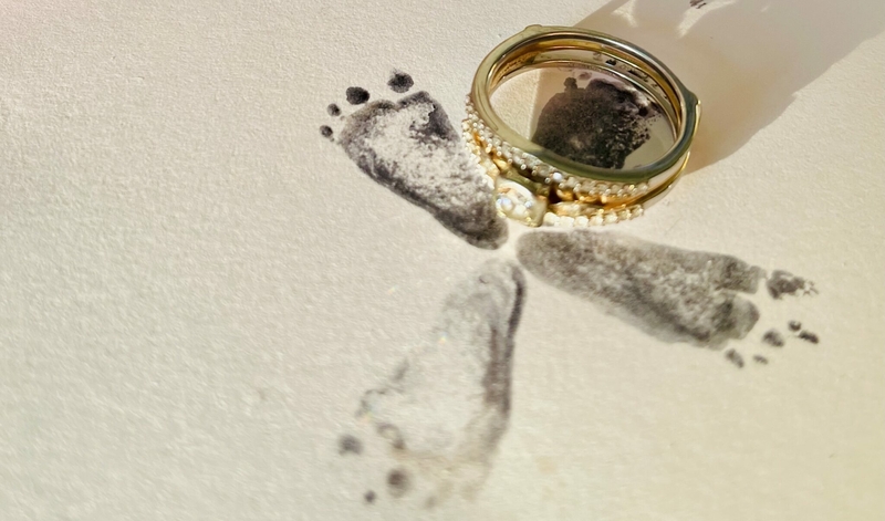 Footprints from Mariposa, Kelly and David Omu’s daughter. (Photo courtesy of Kelly Omu)