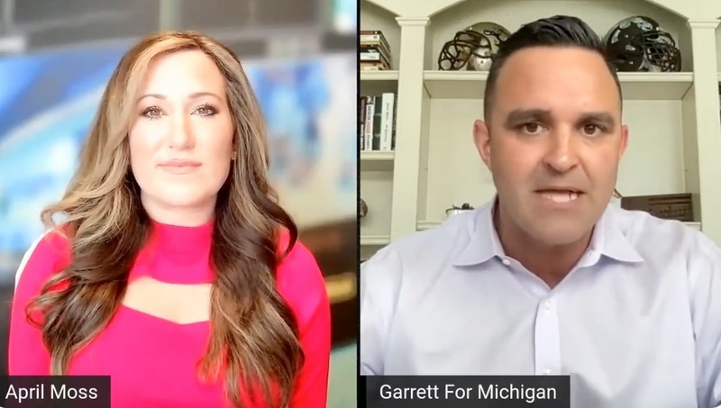 Face these facts: One of these people does not have a job and the other one does not have a YouTube channel. (Screenshot by the Michigan Advance)