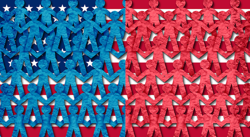 The blue ones have better abortion access than the red ones, but you’ll notice they’re all crumpled. (Illustration by freshideas/Adobe Stock)
