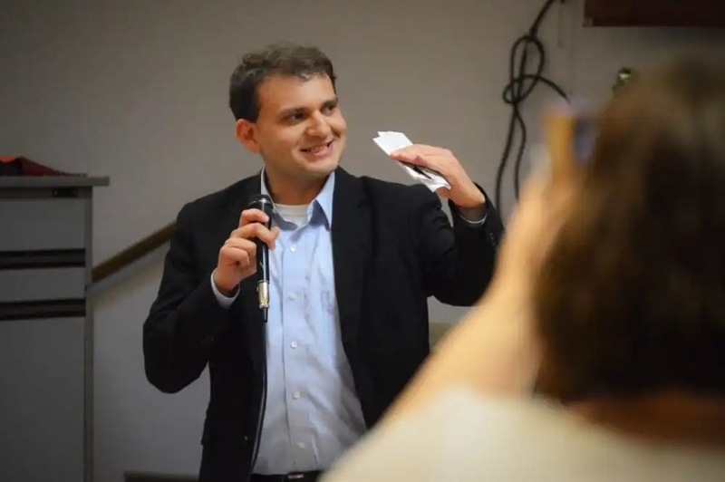 Rep. Chuck Gray (R-Casper) in May 2021 during his now-suspended congressional run. (Nick Reynolds/WyoFile)