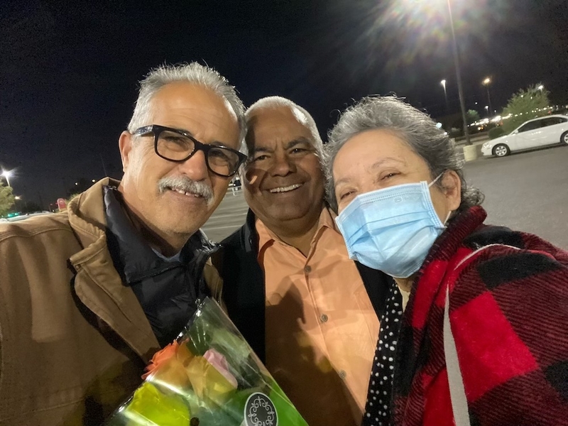 From left to right:&nbsp;Luis Marquez, Manuel Castro and Guillermina Fuentes after Fuentes was released from jail. (Photo courtesy of&nbsp;Luis Marquez)