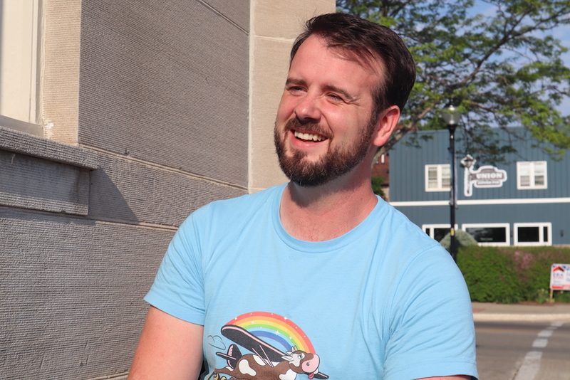 Adrian, a volunteer pilot with Elevated Access, said he feels strongly that people would have the right to make decisions about their health care.  “I couldn’t imagine what it feels like to be told, ‘No, you can’t get the care you need.’ It’s also going to permanently rearrange your body, and you’re never going to be the same.” (Isiah Holmes/Wisconsin Examiner)