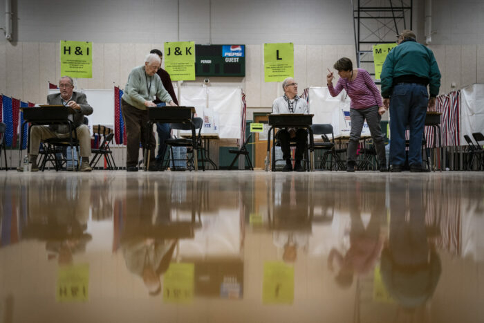 An analysis by States Newsroom found that eight states had voter turnout rates of below 50 percent when averaged between the last two national elections, and several of those states have since imposed new restrictions that are likely to make voting harder. (Photo by Drew Angerer/Getty Images)