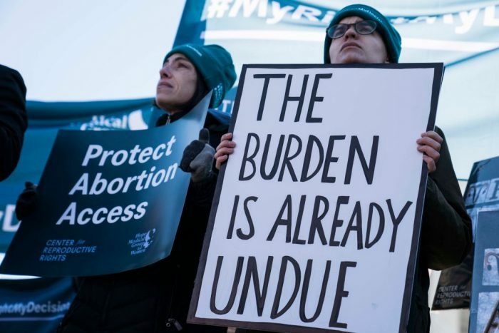 Idaho has a near-total ban on abortions, and is surrounded by several states where the procedure is legal. (Photo by Sarah Silbiger/Getty Images)