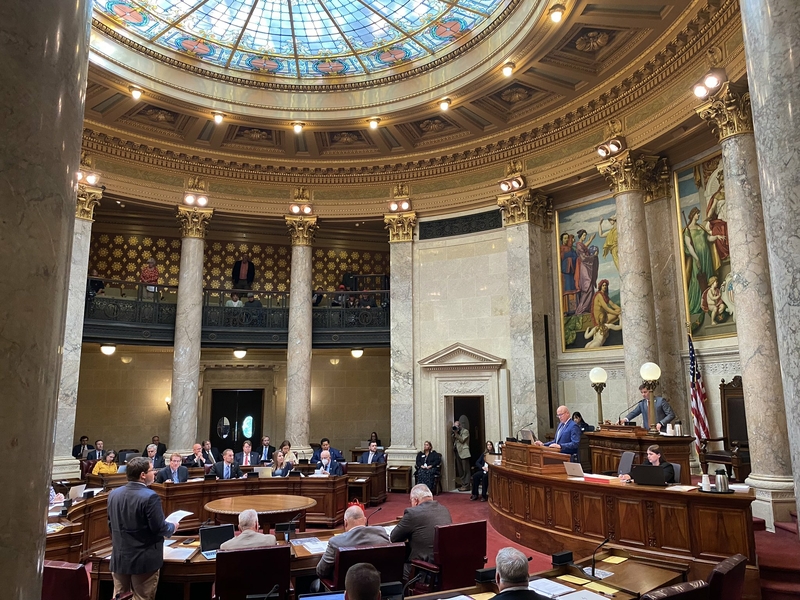 In September, the GOP-controlled Wisconsin state senate voted to oust Meagan Wolfe as the head of the Wisconsin Elections Commission. Wolfe was the target of false conspiracy theories about illegal voting during the 2020 election, but she has refused to step down. (Henry Redman/Wisconsin Examiner)