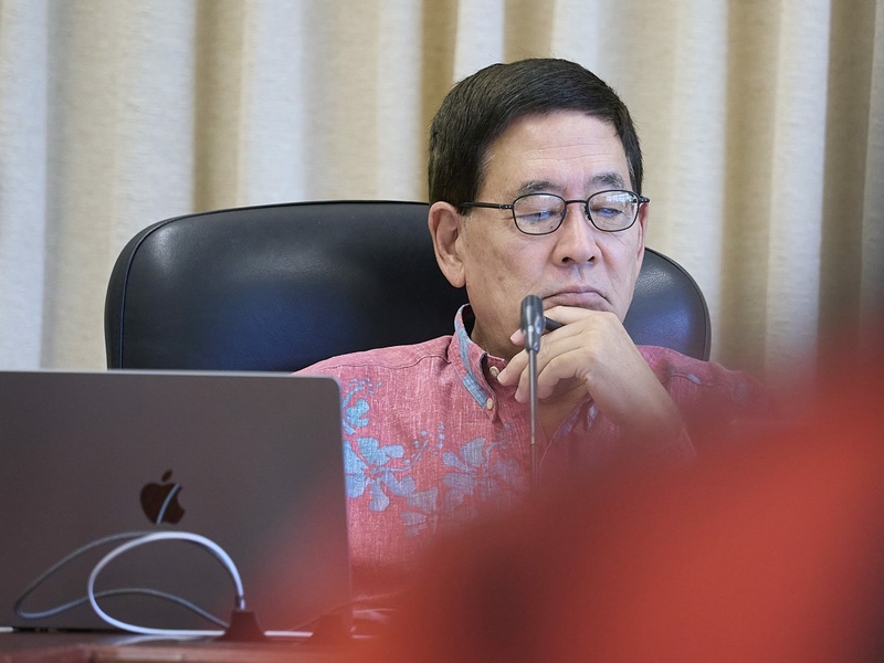 Warren Haruki submitted his resignation to the Board of Education in March, after less than a year of leading the volunteer board tasked with setting education policy in the state. (David Croxford/Civil Beat/2023)