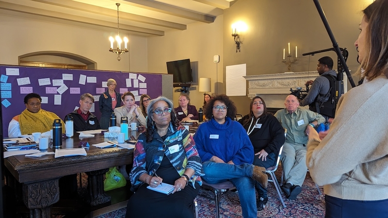 Fourteen Wisconsin residents of diverse backgrounds and stances on abortion rights met for three days in December and a day this month to try to arrive at consensus solutions on abortion access and family well-being. (Baylor Spears/Wisconsin Examiner)