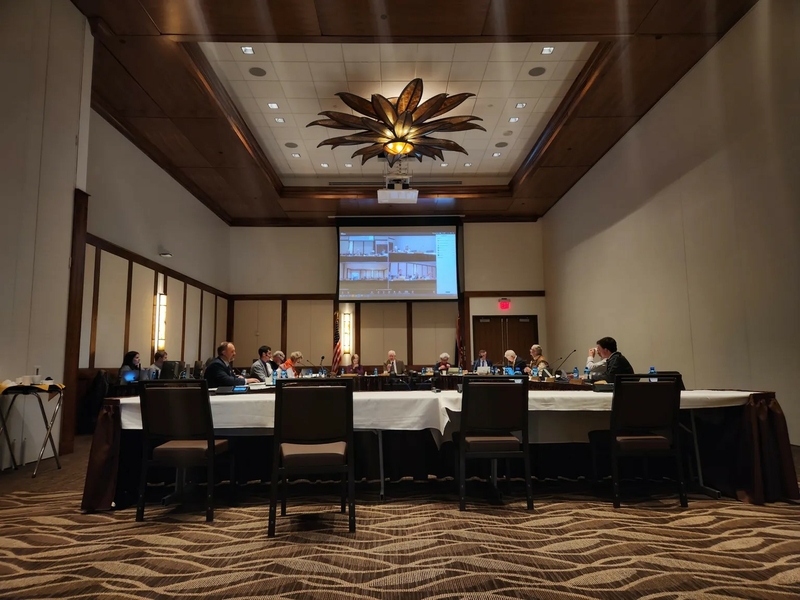 UW Board of Trustees met to discuss actions on the DEI office on May 10, 2024. (Madelyn Beck/WyoFile)