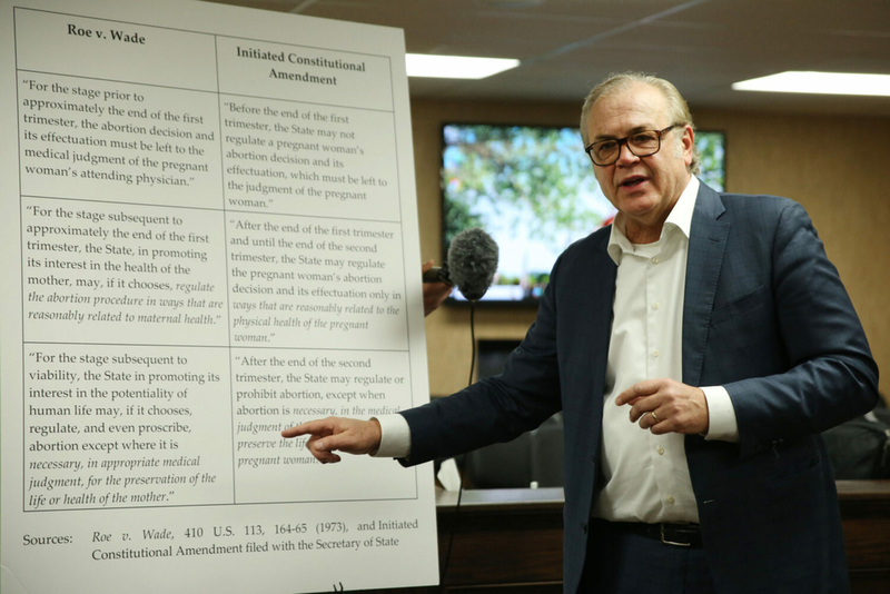 Dakotans for Health leader Rick Weiland said opponents to a ballot initiative to reinstate abortion rights in South Dakota are “desperate.” (Makenzie Huber/South Dakota Searchlight)