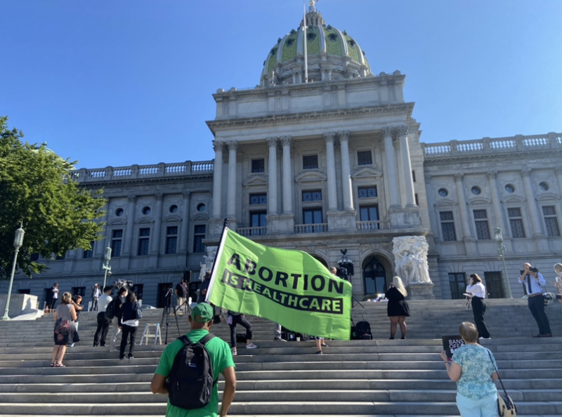 The Dobbs decision ended federal abortion rights and spurred voters to the polls in 2022, sending enough Democrats to the Pennsylvania House to flip it blue, says Democratic Gov. Josh Shapiro.  (Capital-Star photo)