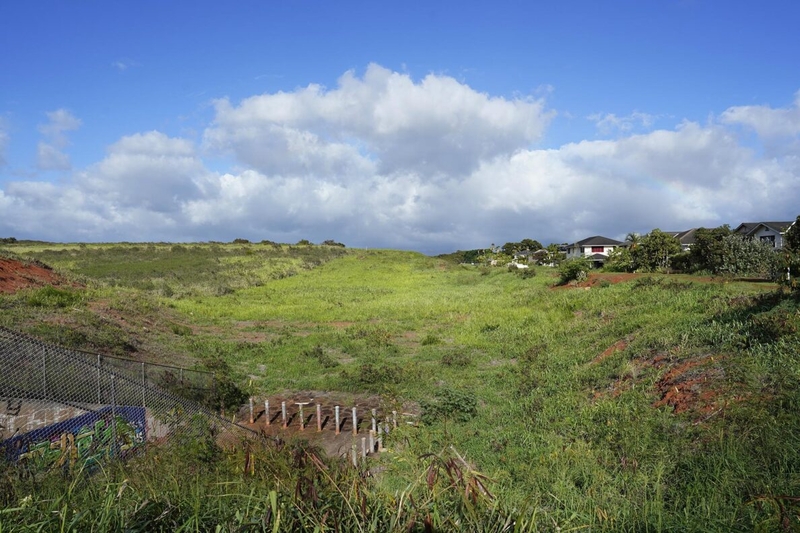 The Department of Hawaiian Home Lands wants to acquire more land close to existing infrastructure, like this lot about 200 acres just north of Royal Kunia on Oahu. (Kevin Fujii/Civil Beat/2024)