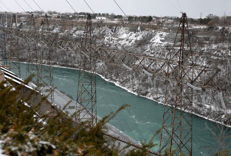 The Sir Adam Bech Generating Station in Niagara Falls, Canada, provides electricity for Ontario and parts of the eastern United States. (Photo by Joe Raedle/Getty Images)