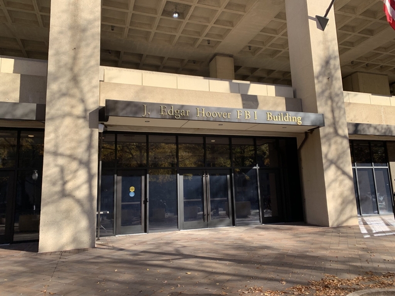 The current FBI headquarters building in downtown Washington, D.C., on Nov. 23, 2023. The goverment has been looking for a new home for the agency for years and now the Trump administration has it on a list of buildings it might sell. (Photo by Jane Norman/States Newsroom)