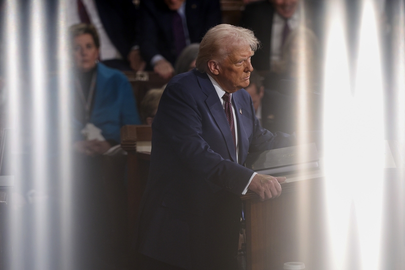 President Donald Trump addresses a joint session of Congress at the U.S. Capitol on March 04, 2025 in Washington, D.C. (Photo by Kayla Bartkowski/Getty Images)