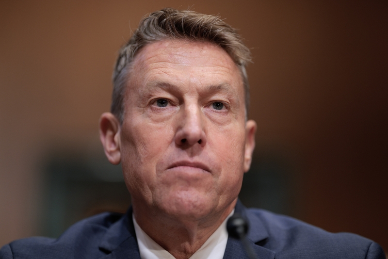 Rodney Scott, President Donald Trump's nominee to be chief of U.S. Customs and Border Protection, prepares to testify during his confirmation hearing before the Senate Finance Committee in the Dirksen Senate Office Building on Capitol Hill April 30, 2025 in Washington, DC. Scott previously lead the U.S. Border Patrol but was dismissed by President Joe Biden in 2021 due to disagreements over illegal immigration and other border-related matters. (Photo by Chip Somodevilla/Getty Images News)