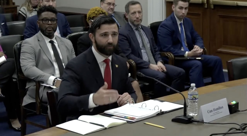 am Hamilton, at the time senior official performing the duties of the administrator at FEMA, testifies before a House Appropriations subcommittee on May 7, 2025. (Screenshot from House webcast)