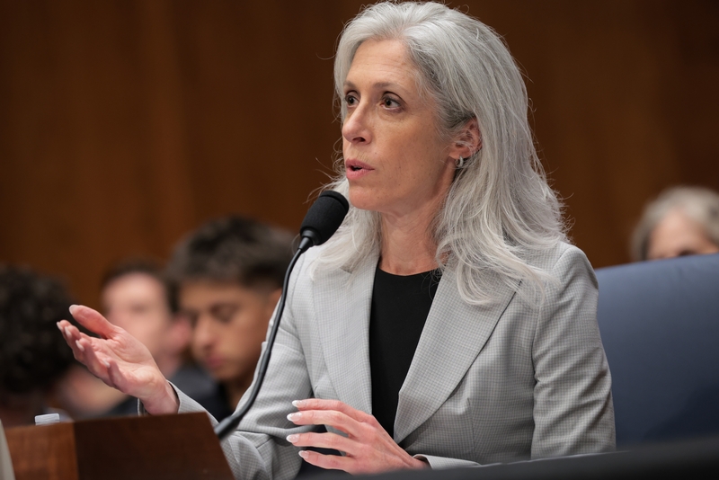 Susan Monarez, President Donald Trump’s nominee to be the Director of the Centers for Disease Control and Prevention (CDC), testifies during her confirmation hearing before the Senate Committee on Health, Education, Labor, and Pensions in the Dirksen Senate Office Building on June 25, 2025 in Washington, DC. Monarez is a health scientist with a Ph.D. in microbiology and immunology who previously served as the Deputy Director of the Advanced Research Projects Agency for Health. (Photo by Kayla Bartkowski/Ge