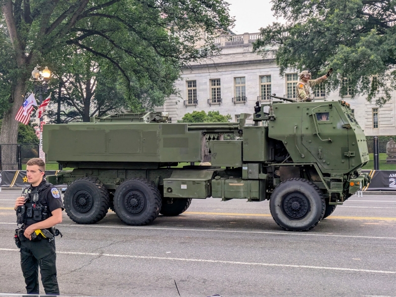 DC military parade underway
