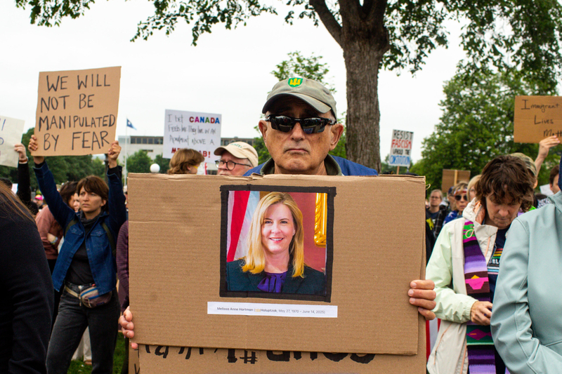 Minnesota No Kings protest after the assassination.