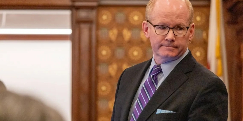 Senate President Don Harmon, D-Oak Park, is pictured in the Illinois Senate on May 31, 2025. (Capitol News Illinois photo by Andrew Adams)