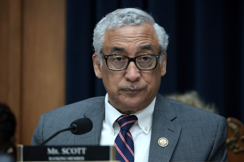 U.S. House Education and Workforce Committee ranking member Rep. Bobby Scott, a Virginia Democrat, listens during a committee hearing May 7, 2025. (Photo by Alex Wong/Getty Images)