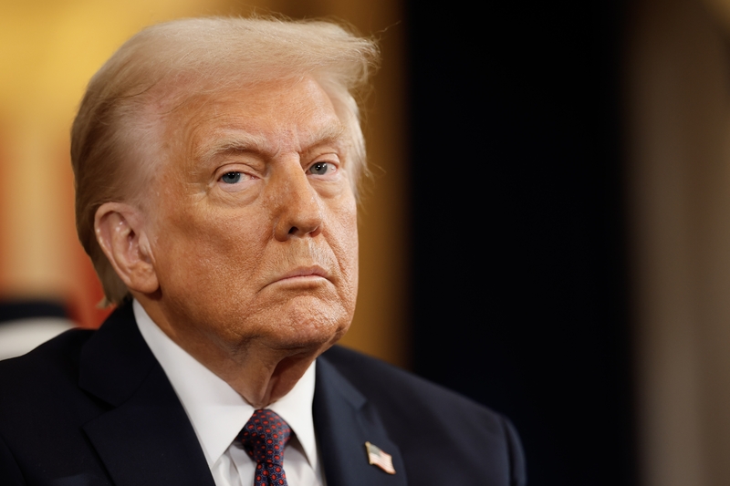 President Donald Trump attends inauguration ceremonies in the Rotunda of the U.S. Capitol on Jan. 20, 2025 in Washington, D.C. (Photo by Chip Somodevilla/Getty Images)