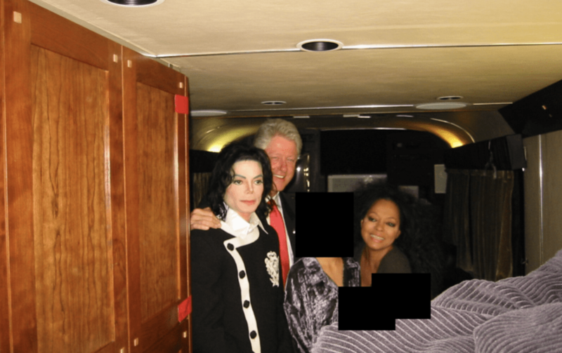 Former President Bill Clinton with the late pop star Michael Jackson, in a photo among the Epstein file images released by the Department of Justice on Dec. 19, 2025 (Photo from Department of Justice)