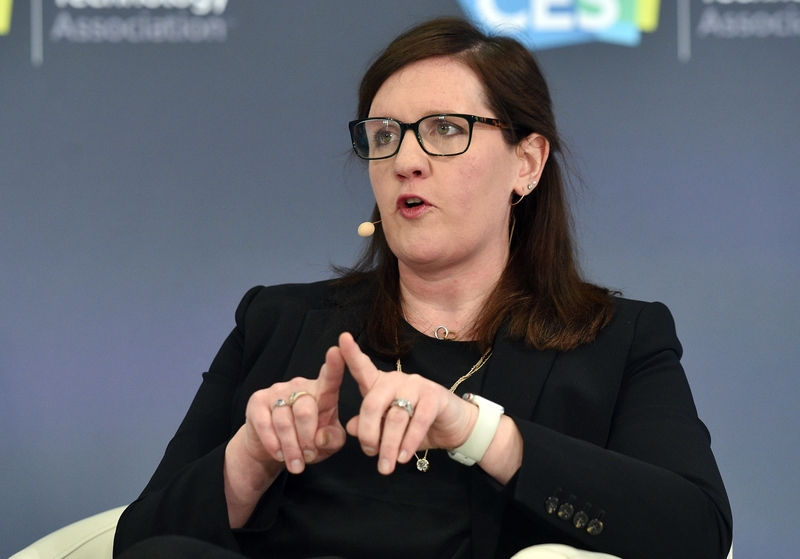 Federal Trade Commissioner Rebecca Slaughter participates in a privacy roundtable at CES 2020 at the Las Vegas Convention Center on Jan. 7, 2020 in Las Vegas, Nevada. (Photo by David Becker/Getty Images)