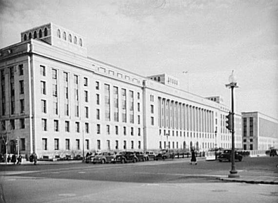 The Department of Agriculture South Building  at 1400 Independence Ave. SW  in Washington, D.C., was designed by the Office of the Supervising Architect of the Treasury and built between 1930 and 1936. (Photo courtesy of the General Services Administration)