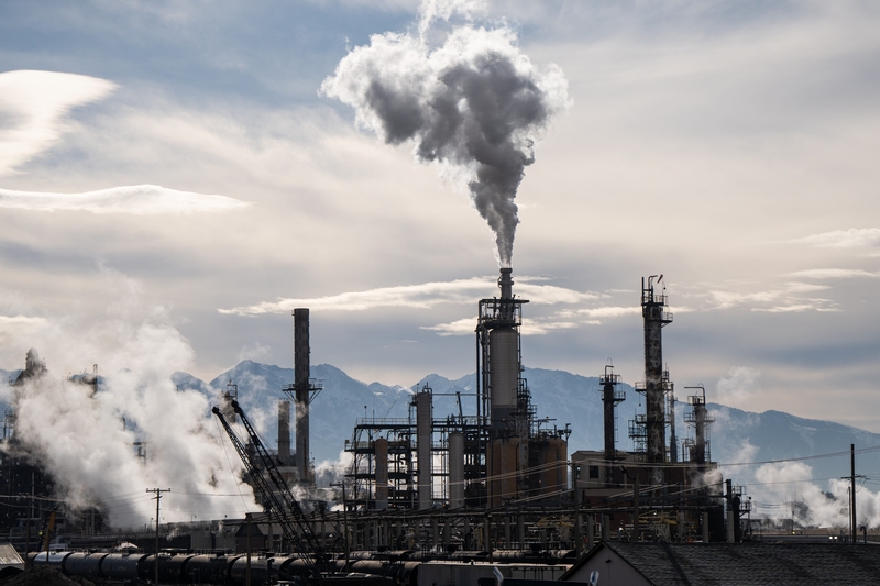 Marathon Petroleum Company’s Salt Lake City Refinery in Salt Lake City on Wednesday, Jan. 3, 2024. (Photo by Spenser Heaps for Utah News Dispatch)